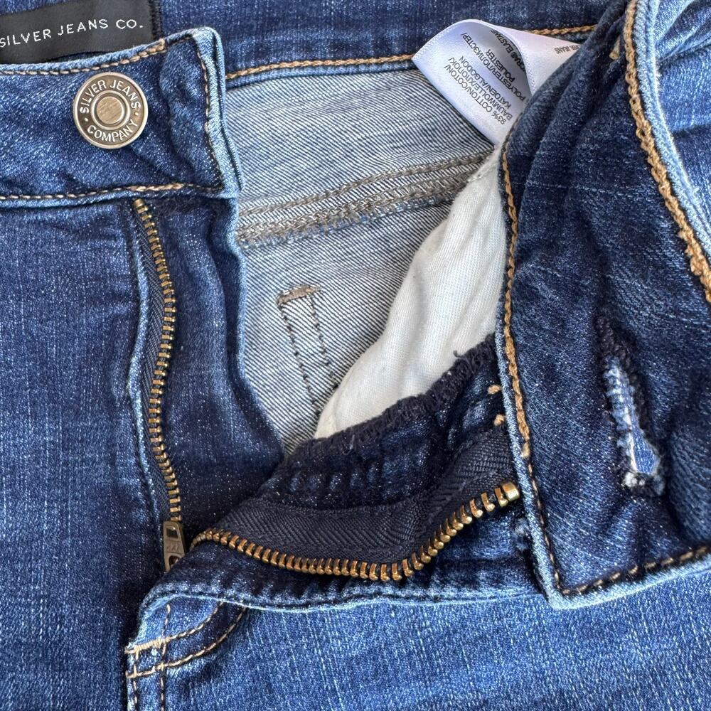 Silver Jeans Co Boyfriend Dark Wash Jean Shorts 32 - Picture 5 of 6